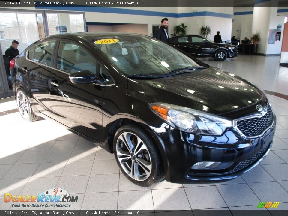 2014 Kia Forte EX Aurora Black / Gray Photo #3