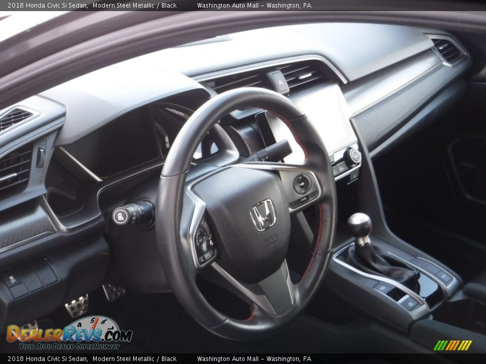 2018 Honda Civic Si Sedan Modern Steel Metallic / Black Photo #13