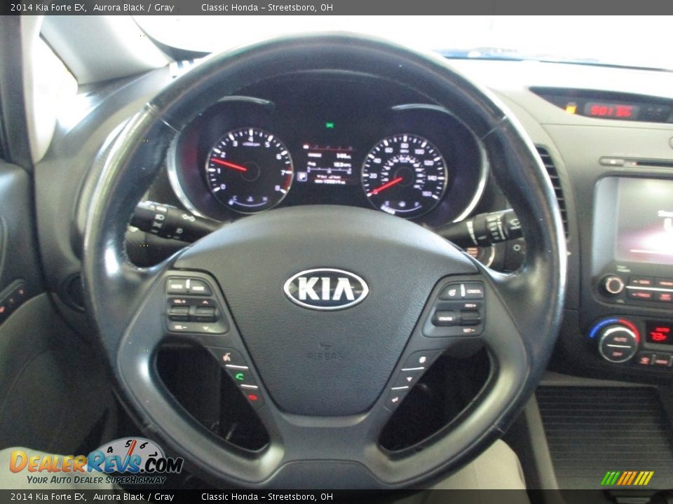 2014 Kia Forte EX Aurora Black / Gray Photo #30