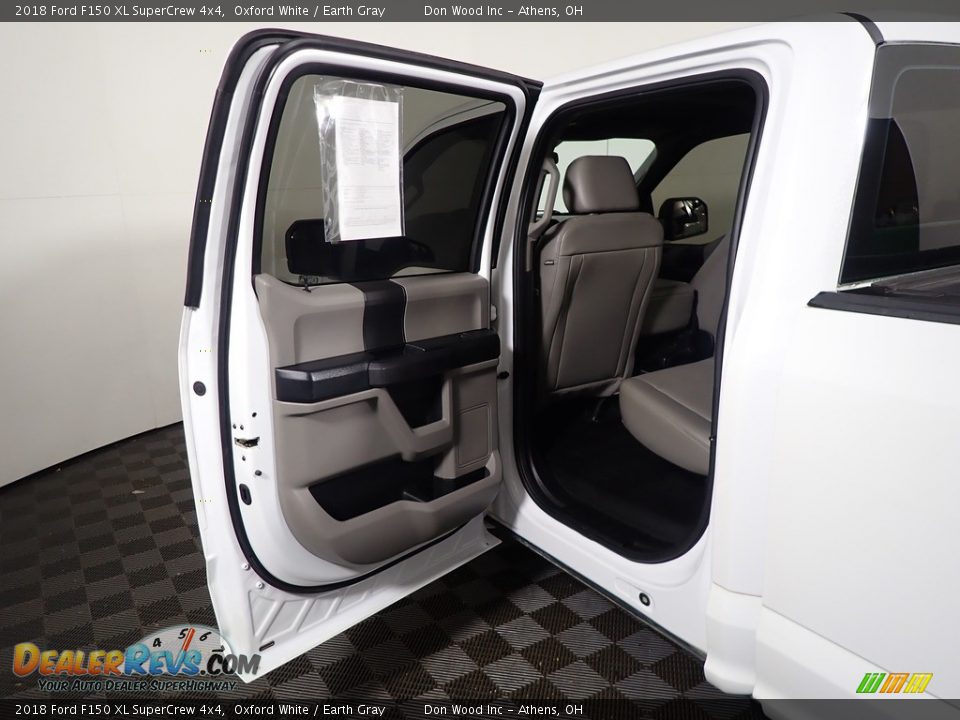 2018 Ford F150 XL SuperCrew 4x4 Oxford White / Earth Gray Photo #34