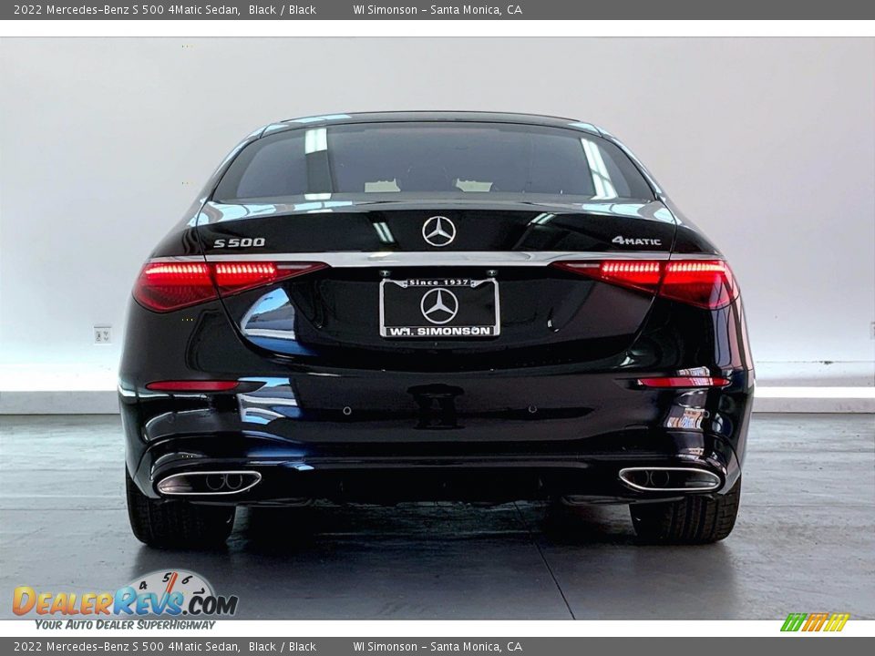 2022 Mercedes-Benz S 500 4Matic Sedan Black / Black Photo #3