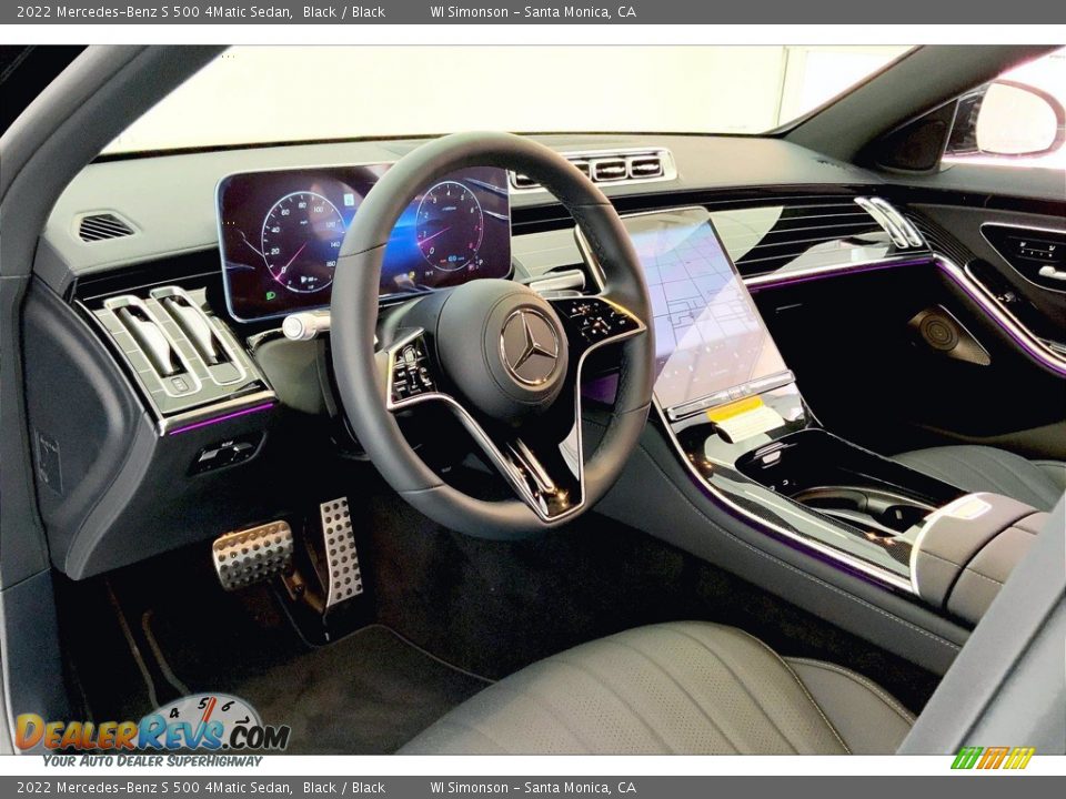 2022 Mercedes-Benz S 500 4Matic Sedan Black / Black Photo #4