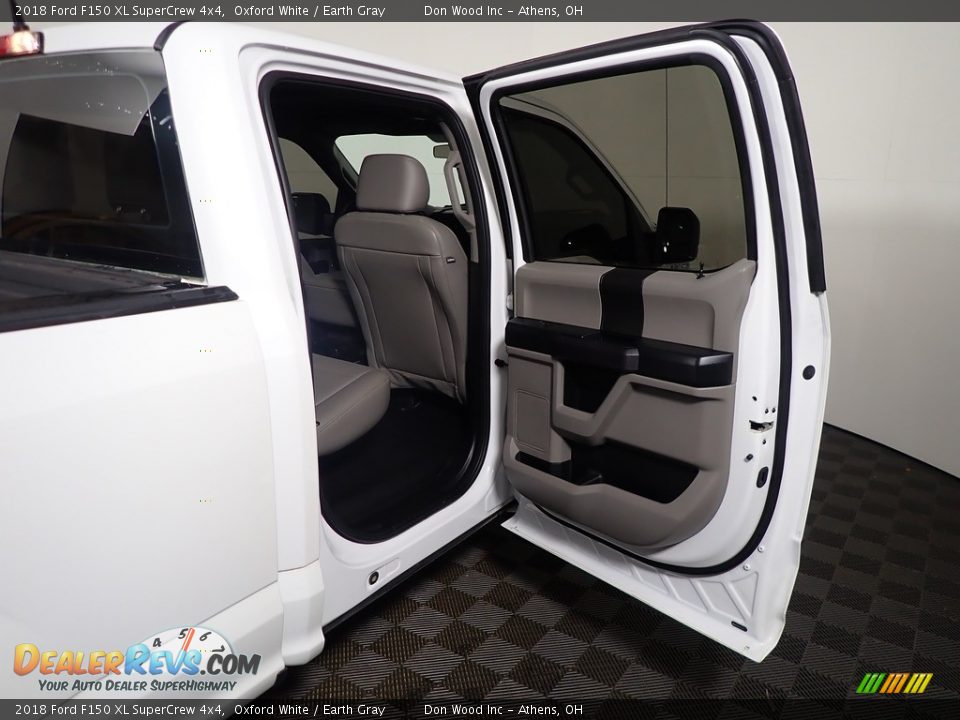 2018 Ford F150 XL SuperCrew 4x4 Oxford White / Earth Gray Photo #36