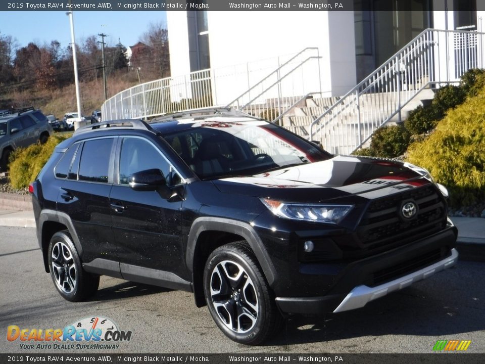 2019 Toyota RAV4 Adventure AWD Midnight Black Metallic / Mocha Photo #1