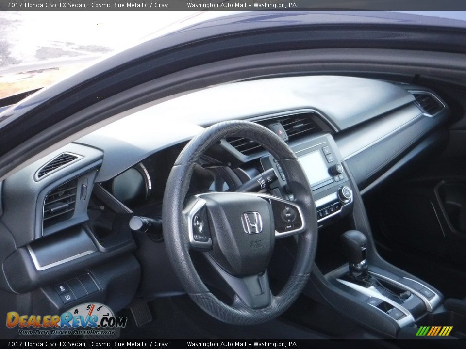 2017 Honda Civic LX Sedan Cosmic Blue Metallic / Gray Photo #1