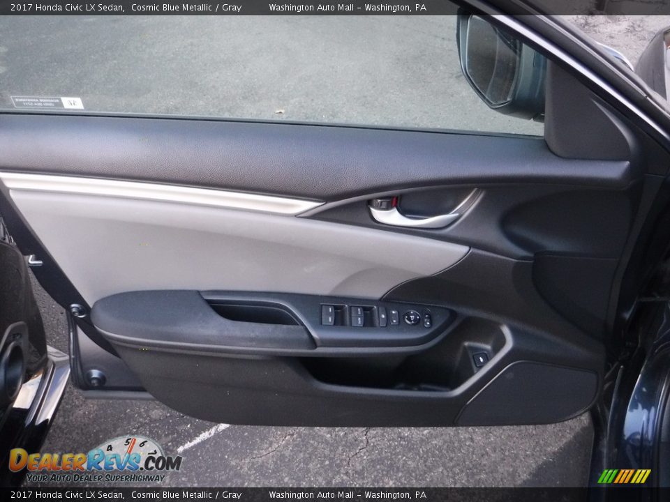 2017 Honda Civic LX Sedan Cosmic Blue Metallic / Gray Photo #2