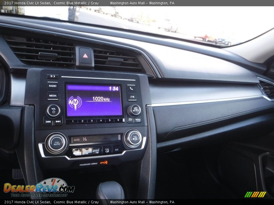 2017 Honda Civic LX Sedan Cosmic Blue Metallic / Gray Photo #6