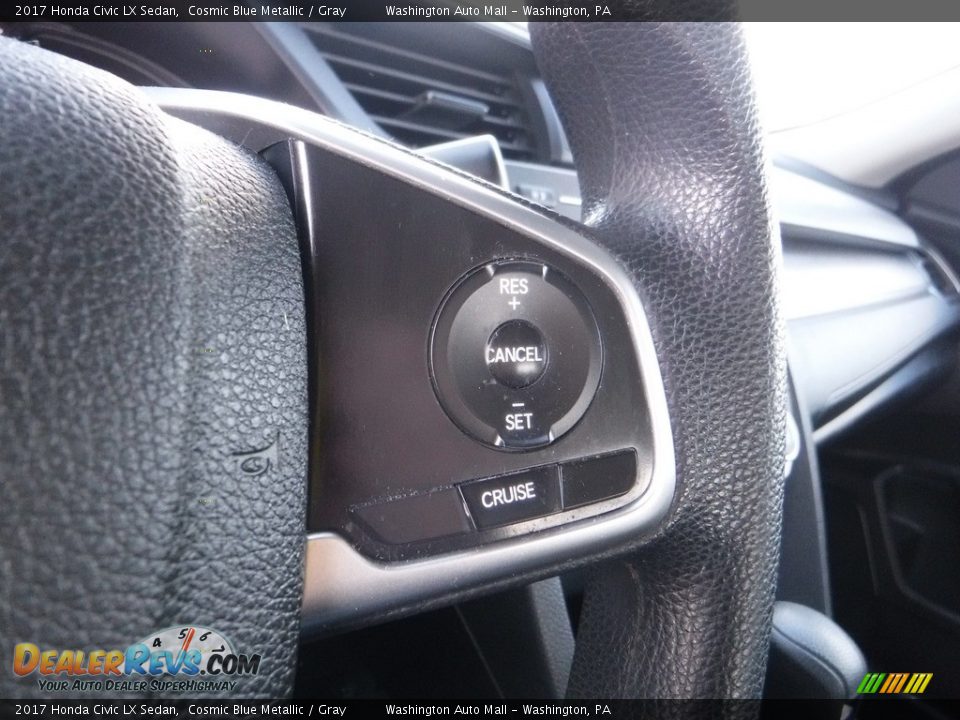 2017 Honda Civic LX Sedan Cosmic Blue Metallic / Gray Photo #8