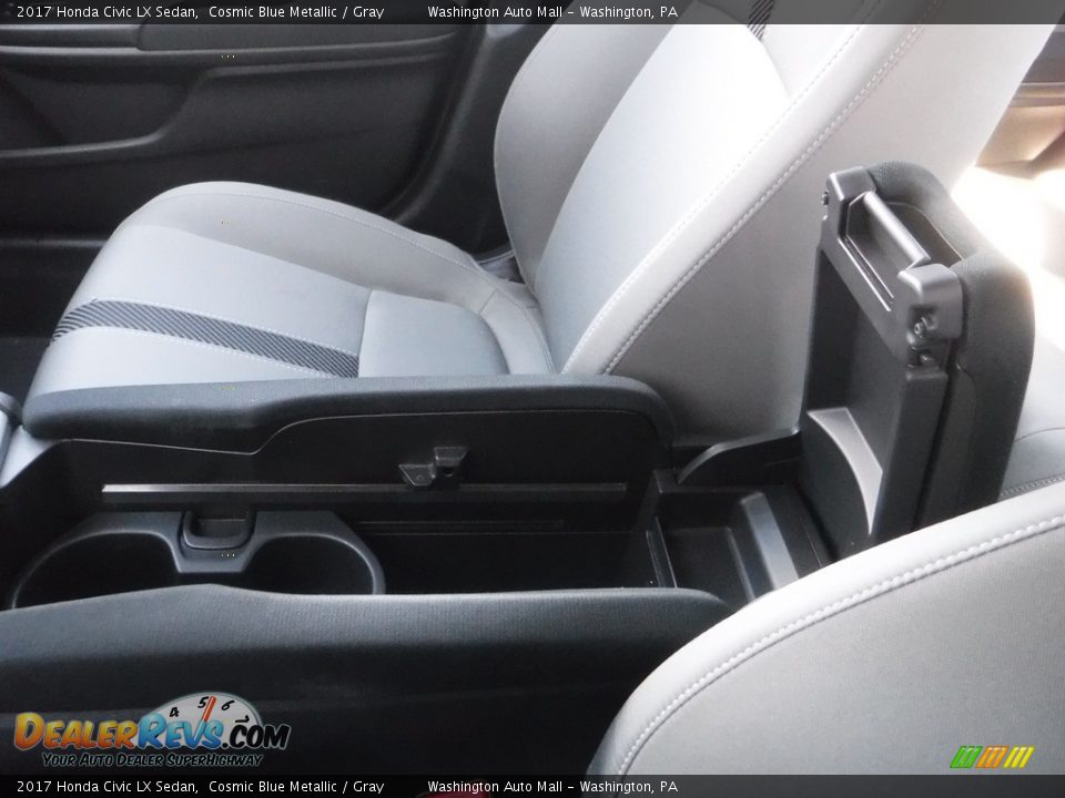 2017 Honda Civic LX Sedan Cosmic Blue Metallic / Gray Photo #12