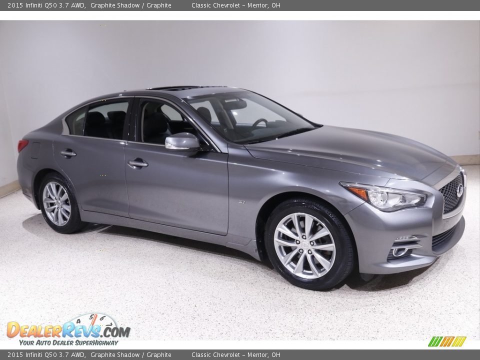 2015 Infiniti Q50 3.7 AWD Graphite Shadow / Graphite Photo #1