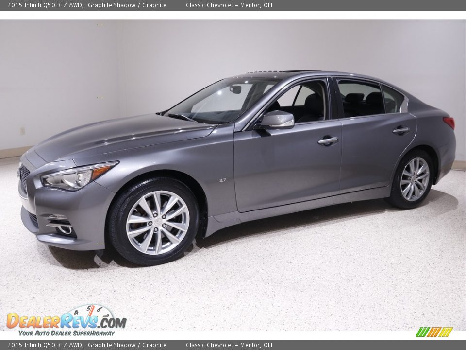 2015 Infiniti Q50 3.7 AWD Graphite Shadow / Graphite Photo #3