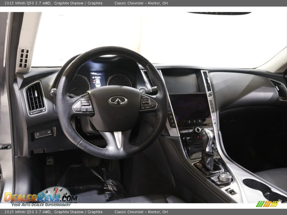 2015 Infiniti Q50 3.7 AWD Graphite Shadow / Graphite Photo #6