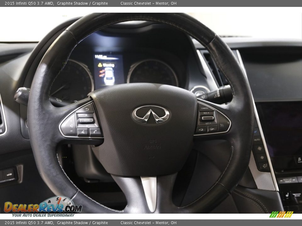 2015 Infiniti Q50 3.7 AWD Graphite Shadow / Graphite Photo #7