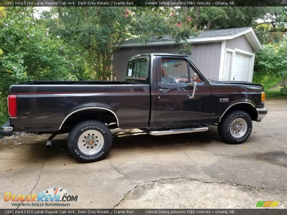 Dark Grey Metallic 1991 Ford F150 Lariat Regular Cab 4x4 Photo #20