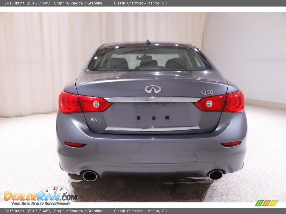 2015 Infiniti Q50 3.7 AWD Graphite Shadow / Graphite Photo #18