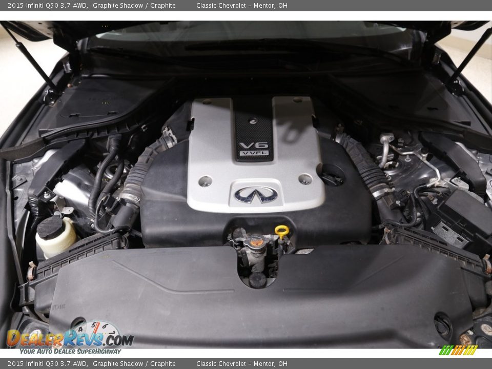 2015 Infiniti Q50 3.7 AWD Graphite Shadow / Graphite Photo #19