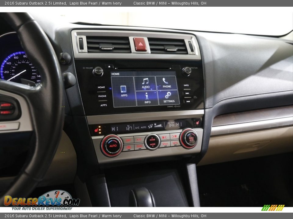 Controls of 2016 Subaru Outback 2.5i Limited Photo #9