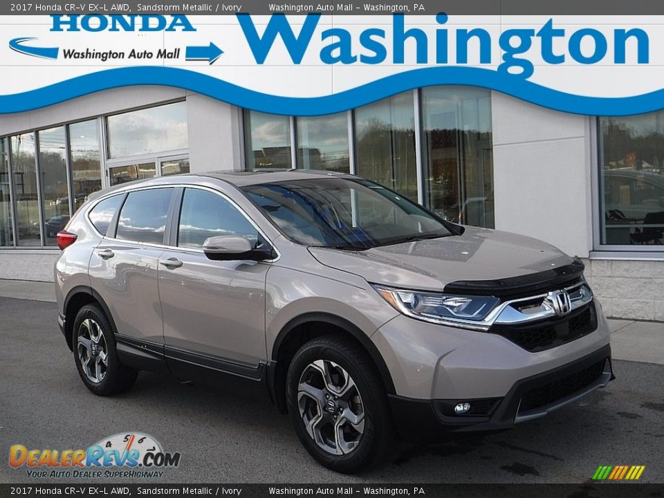 2017 Honda CR-V EX-L AWD Sandstorm Metallic / Ivory Photo #1