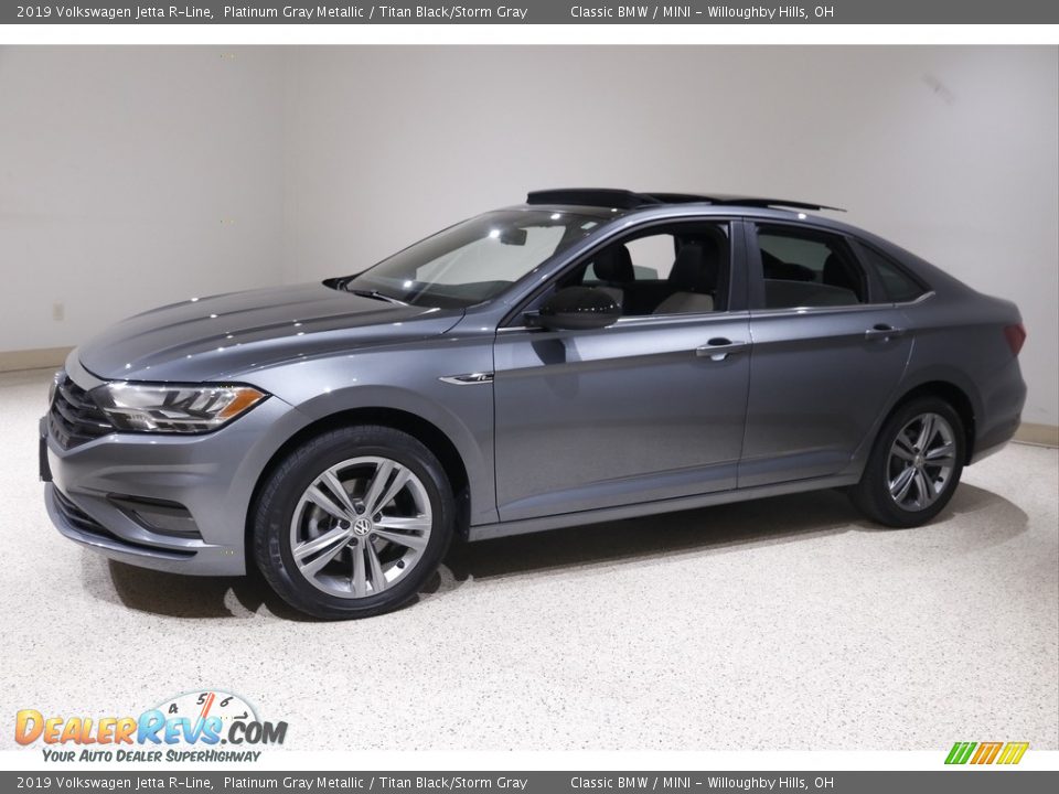 2019 Volkswagen Jetta R-Line Platinum Gray Metallic / Titan Black/Storm Gray Photo #3