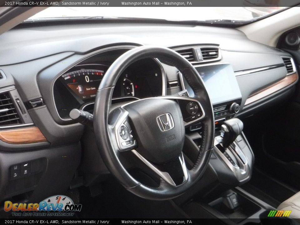 2017 Honda CR-V EX-L AWD Sandstorm Metallic / Ivory Photo #13