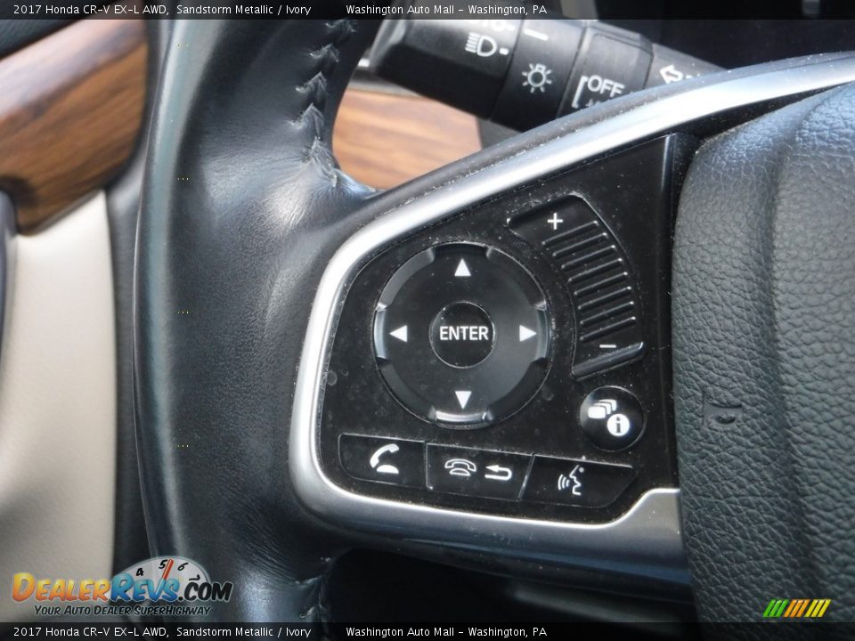 2017 Honda CR-V EX-L AWD Sandstorm Metallic / Ivory Photo #21
