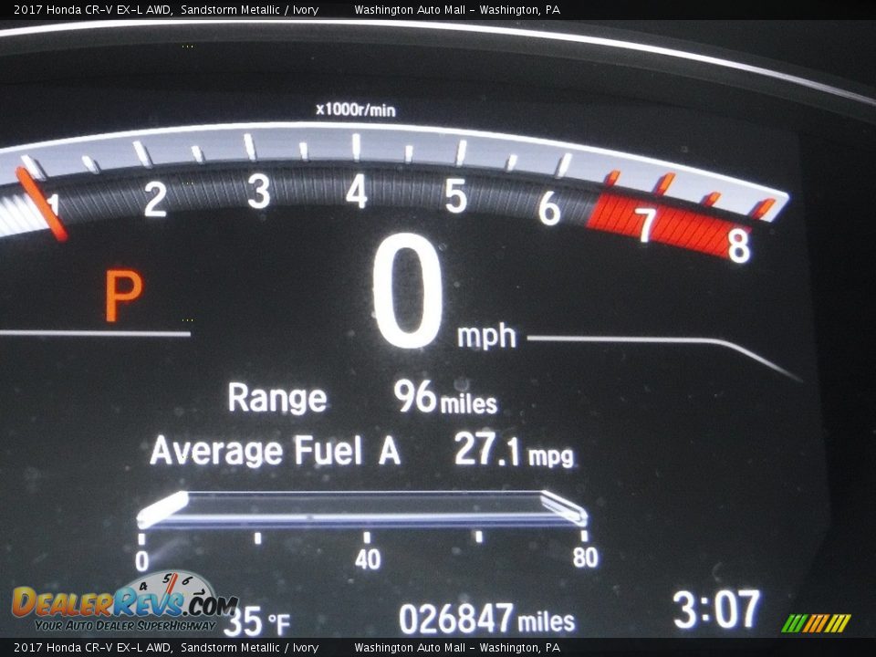 2017 Honda CR-V EX-L AWD Sandstorm Metallic / Ivory Photo #33