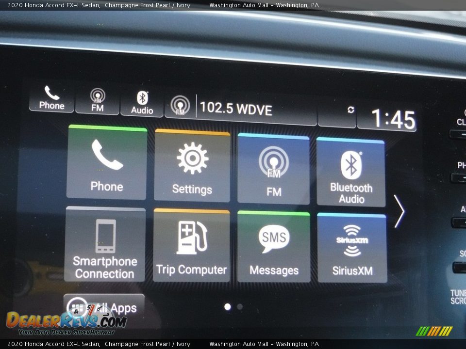 2020 Honda Accord EX-L Sedan Champagne Frost Pearl / Ivory Photo #21