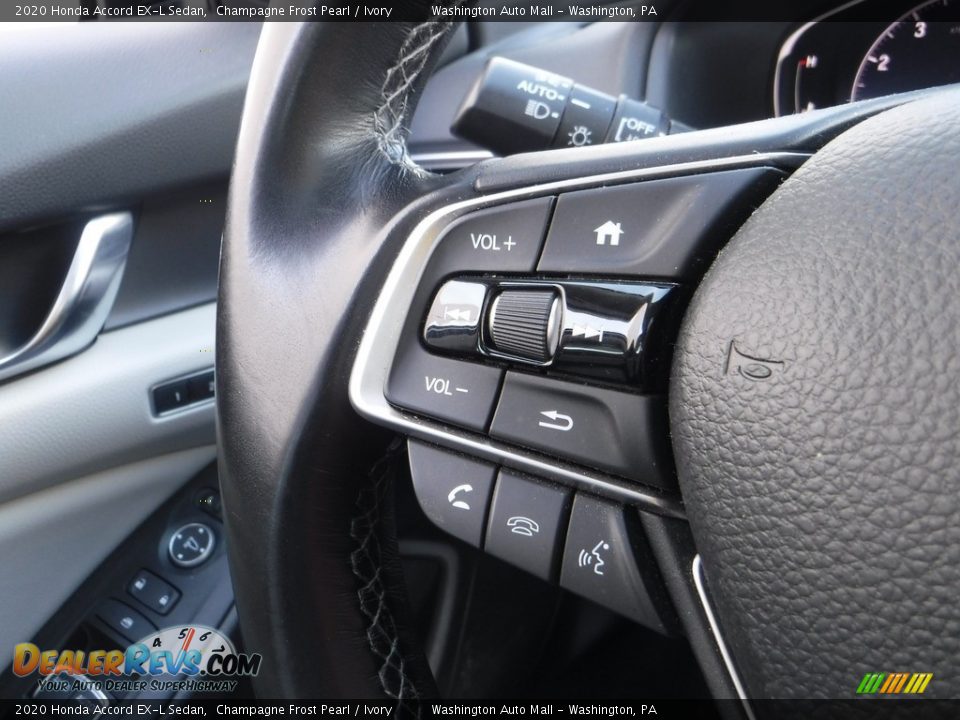 2020 Honda Accord EX-L Sedan Champagne Frost Pearl / Ivory Photo #25