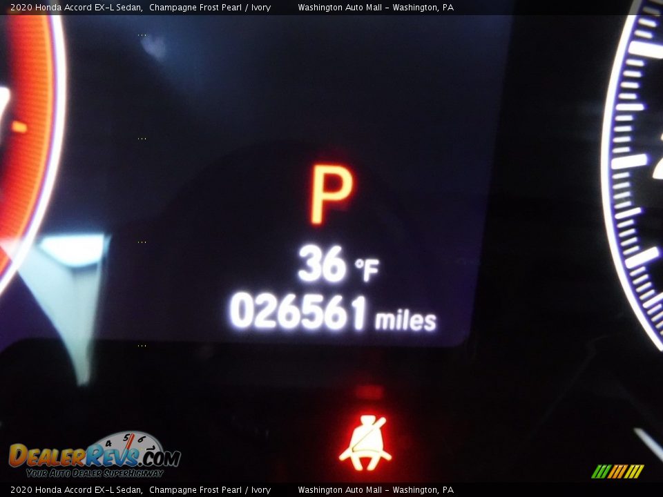 2020 Honda Accord EX-L Sedan Champagne Frost Pearl / Ivory Photo #33