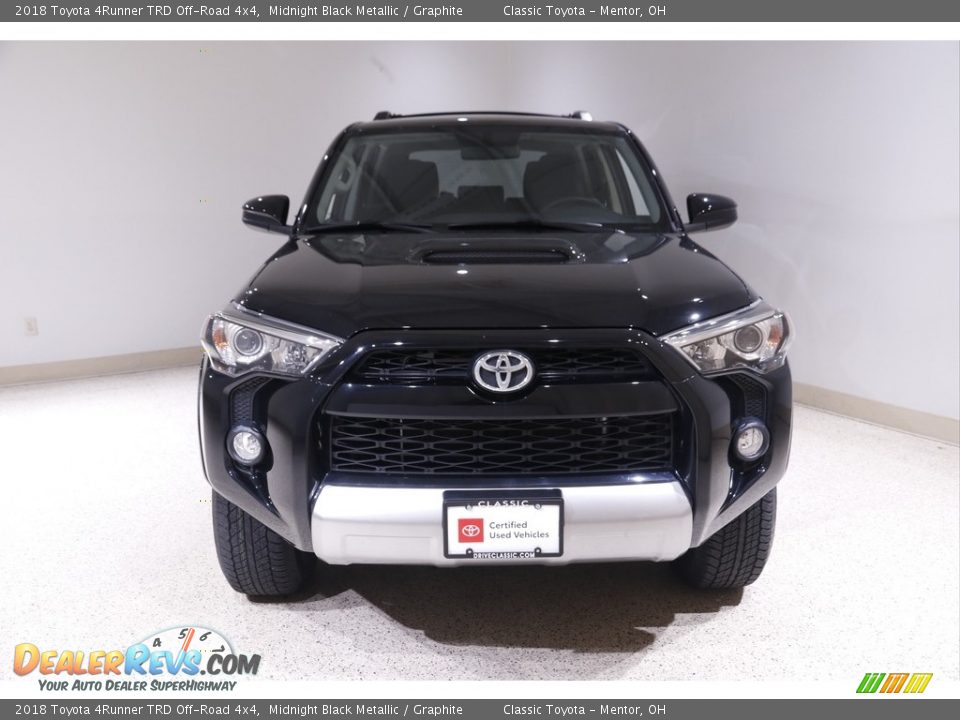2018 Toyota 4Runner TRD Off-Road 4x4 Midnight Black Metallic / Graphite Photo #2