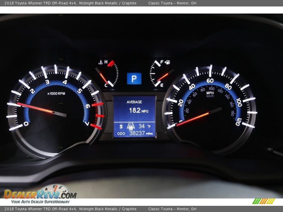 2018 Toyota 4Runner TRD Off-Road 4x4 Midnight Black Metallic / Graphite Photo #8