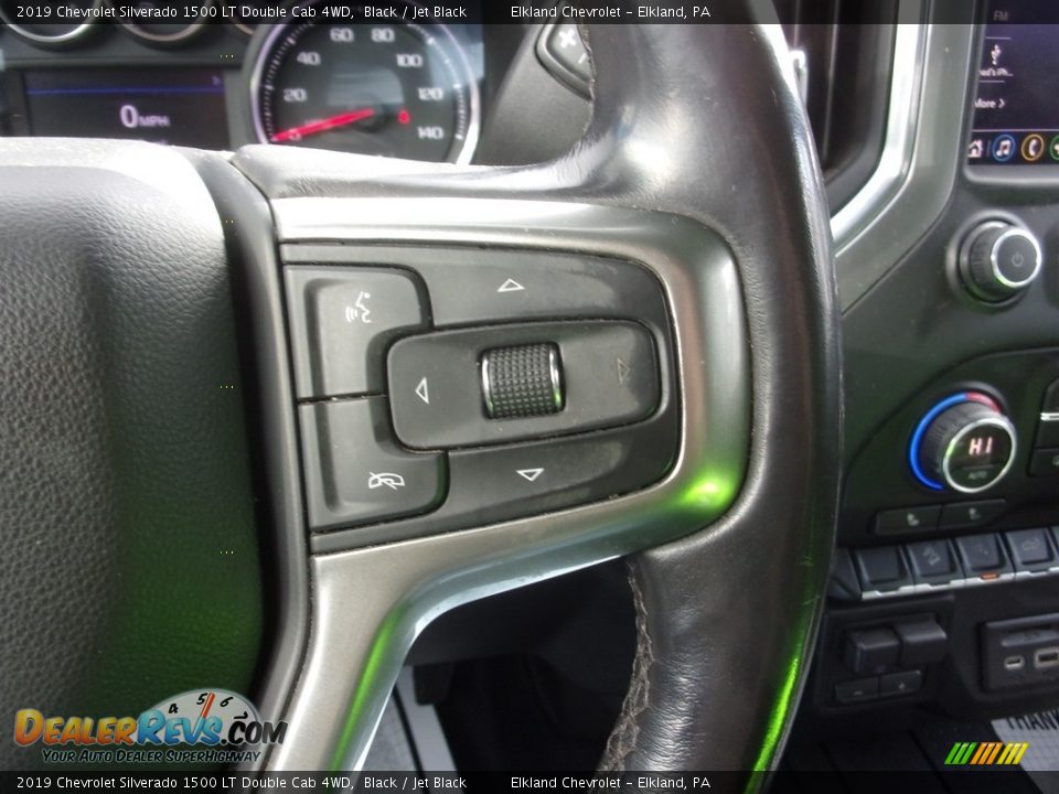 2019 Chevrolet Silverado 1500 LT Double Cab 4WD Black / Jet Black Photo #25