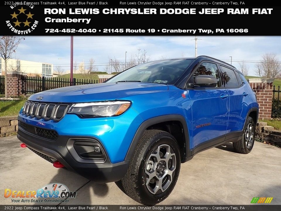 2022 Jeep Compass Trailhawk 4x4 Laser Blue Pearl / Black Photo #1