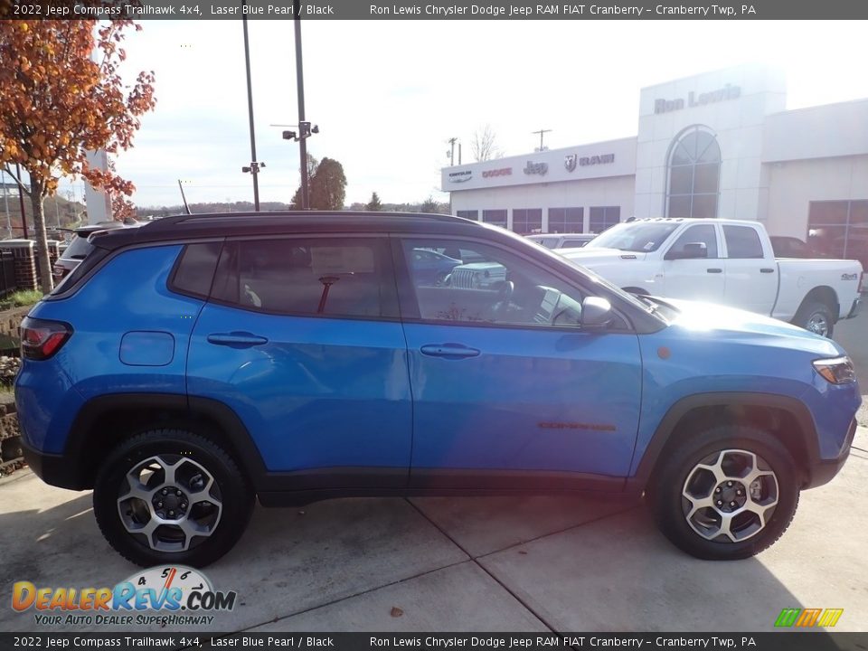 2022 Jeep Compass Trailhawk 4x4 Laser Blue Pearl / Black Photo #4