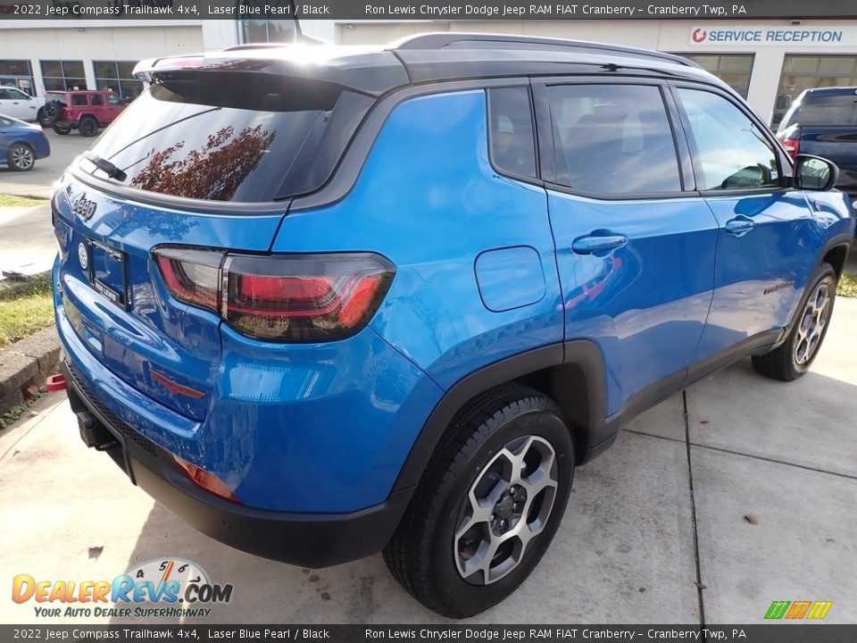 2022 Jeep Compass Trailhawk 4x4 Laser Blue Pearl / Black Photo #5