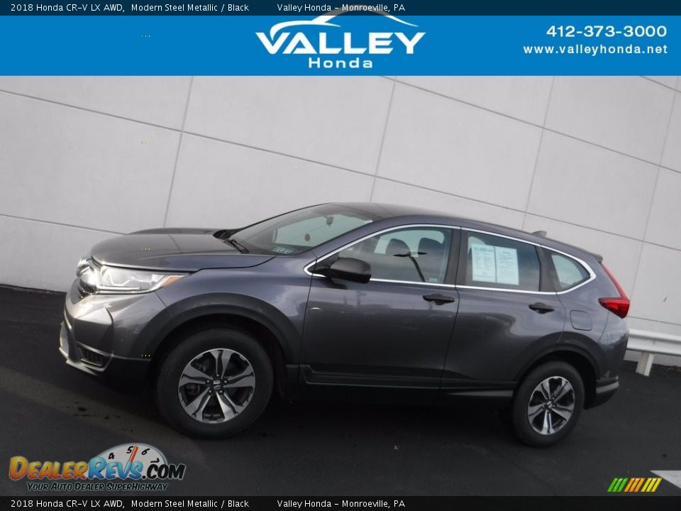 2018 Honda CR-V LX AWD Modern Steel Metallic / Black Photo #2