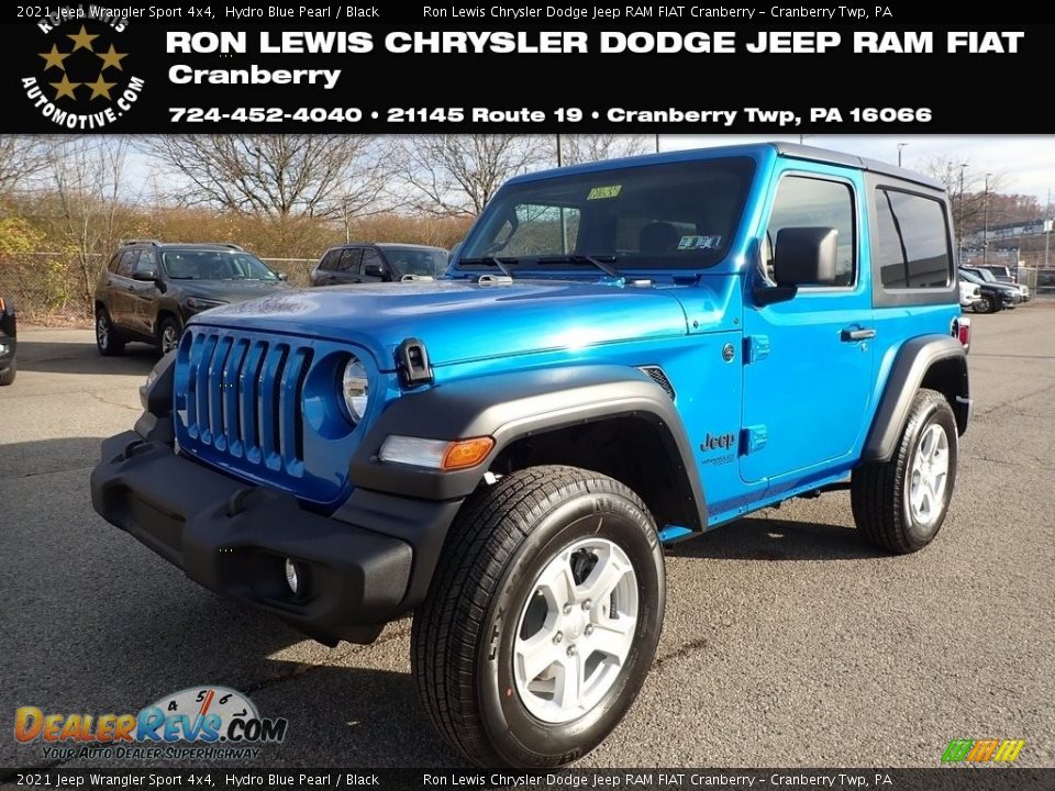 2021 Jeep Wrangler Sport 4x4 Hydro Blue Pearl / Black Photo #1