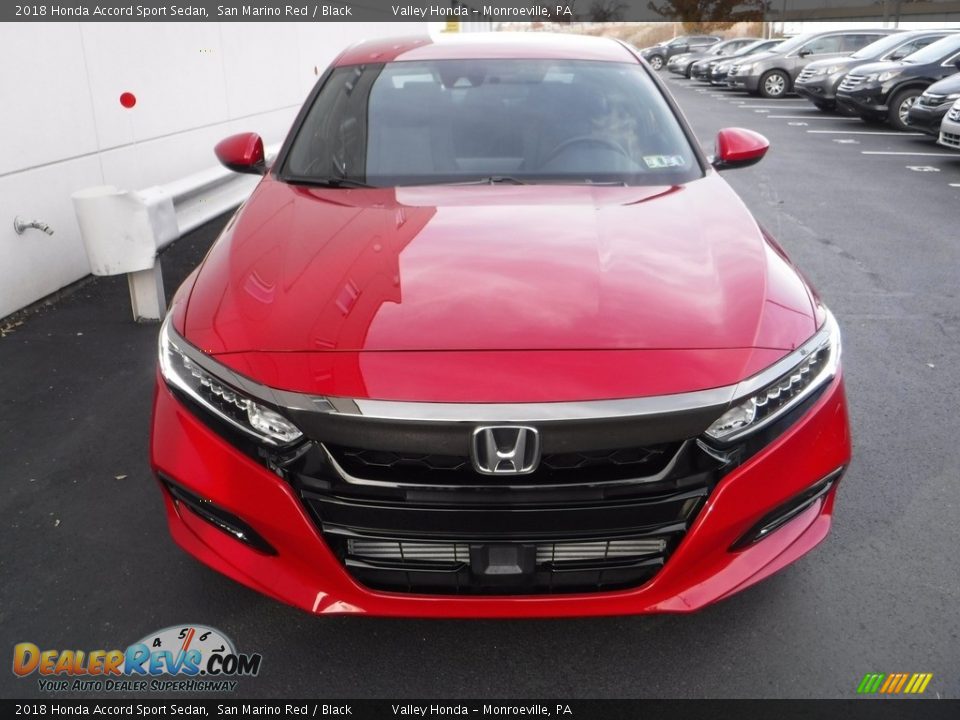 2018 Honda Accord Sport Sedan San Marino Red / Black Photo #4