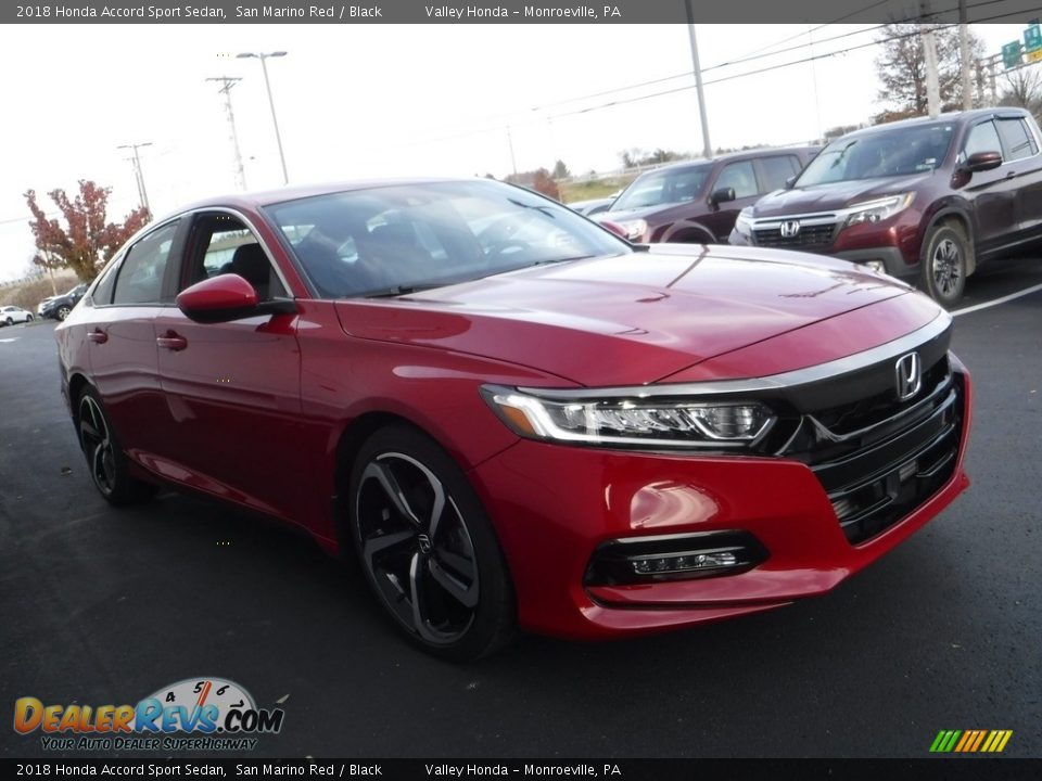 2018 Honda Accord Sport Sedan San Marino Red / Black Photo #5