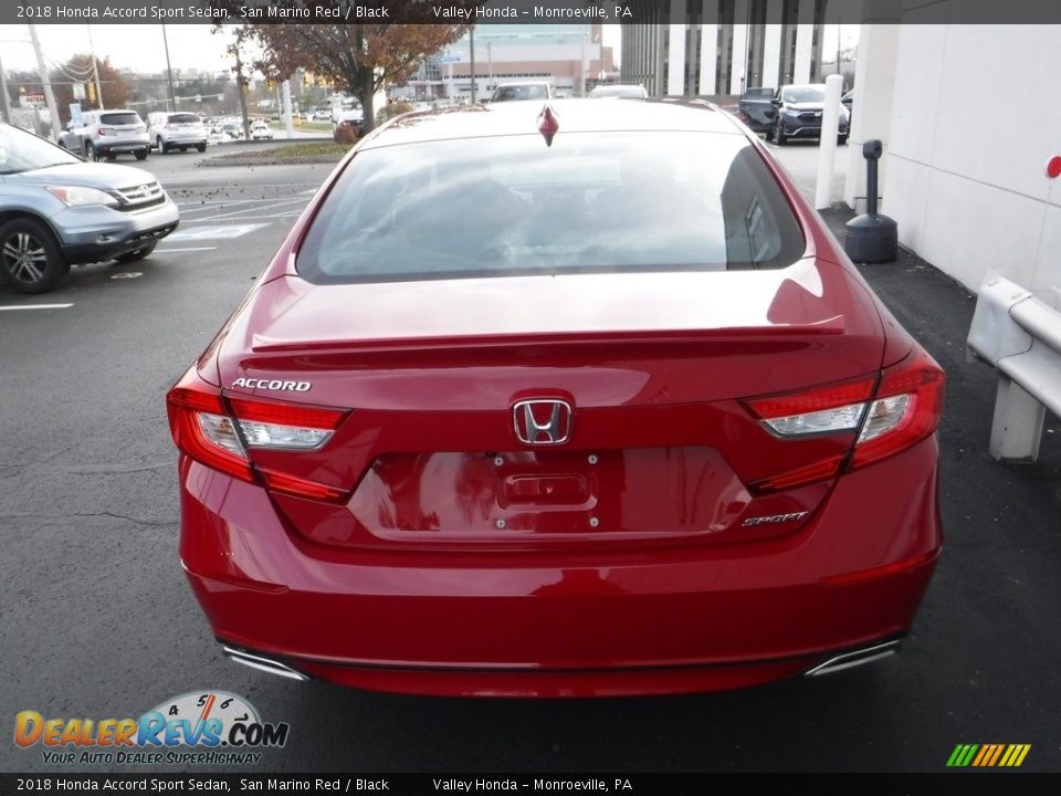 2018 Honda Accord Sport Sedan San Marino Red / Black Photo #6