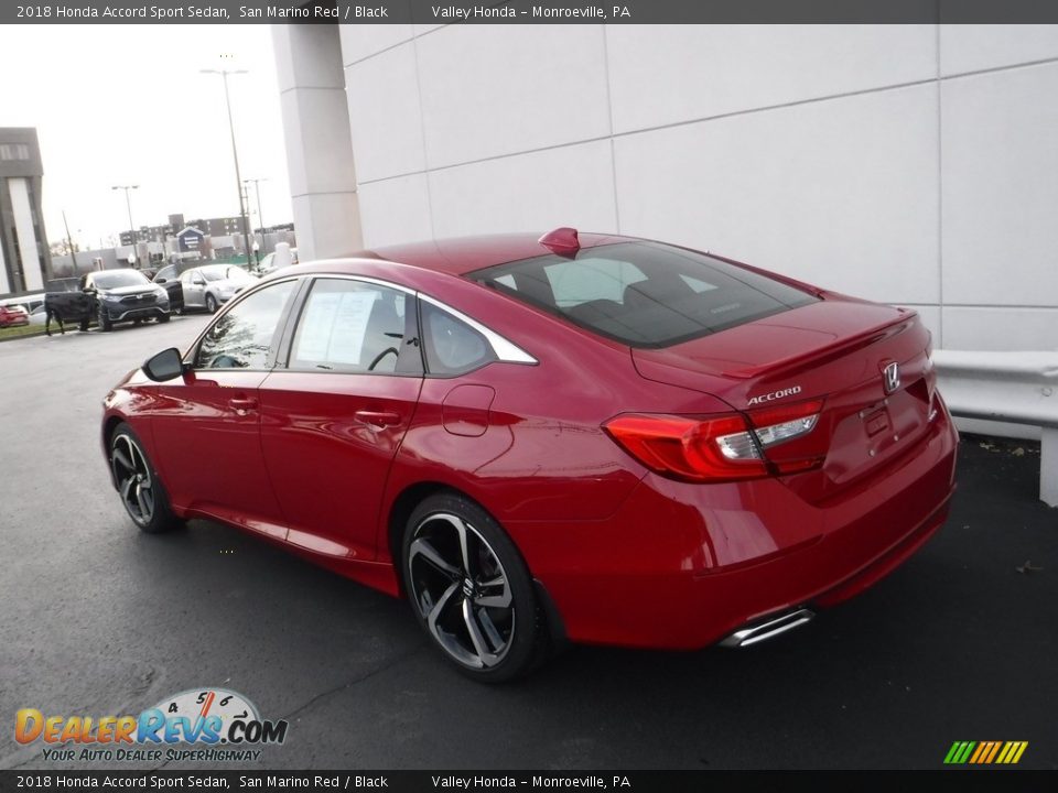 2018 Honda Accord Sport Sedan San Marino Red / Black Photo #8
