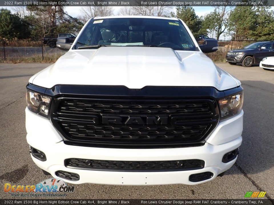 2022 Ram 1500 Big Horn Night Edition Crew Cab 4x4 Bright White / Black Photo #2