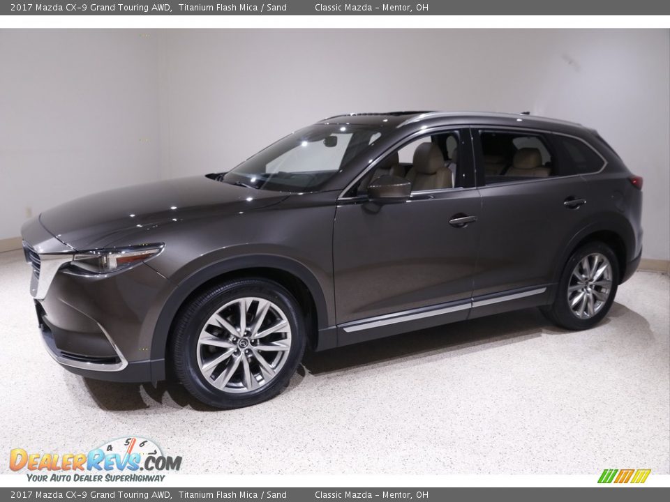 2017 Mazda CX-9 Grand Touring AWD Titanium Flash Mica / Sand Photo #3