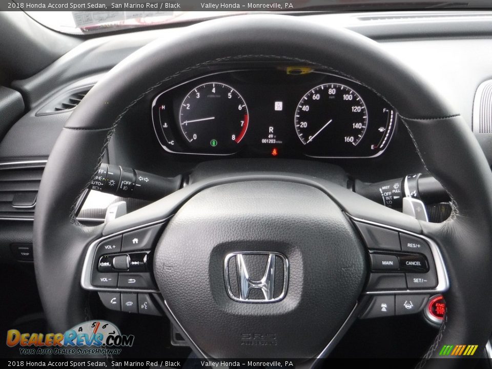 2018 Honda Accord Sport Sedan San Marino Red / Black Photo #21