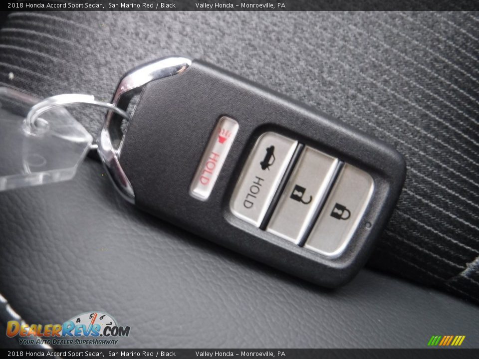 2018 Honda Accord Sport Sedan San Marino Red / Black Photo #25