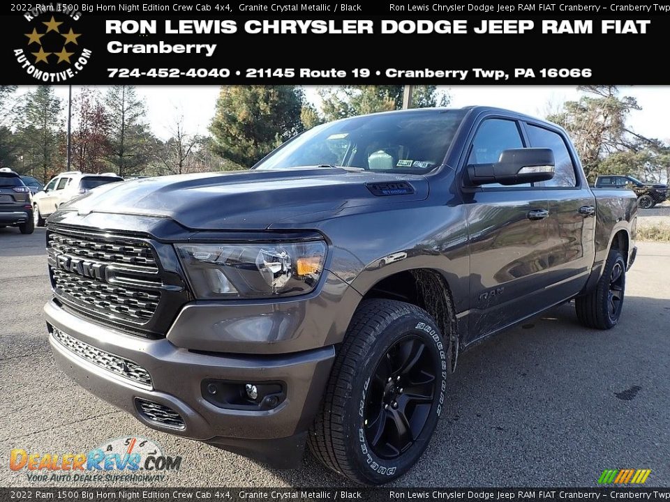 2022 Ram 1500 Big Horn Night Edition Crew Cab 4x4 Granite Crystal Metallic / Black Photo #1