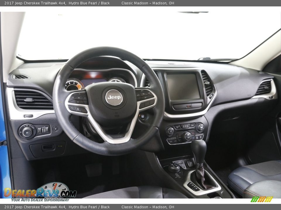 2017 Jeep Cherokee Trailhawk 4x4 Hydro Blue Pearl / Black Photo #6