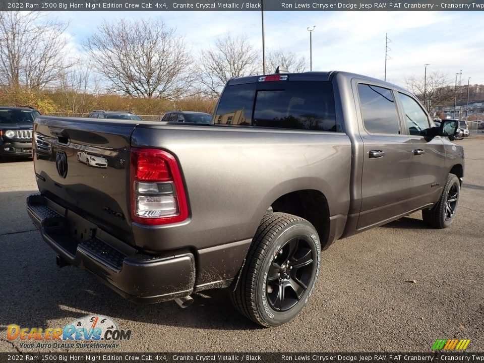 2022 Ram 1500 Big Horn Night Edition Crew Cab 4x4 Granite Crystal Metallic / Black Photo #5