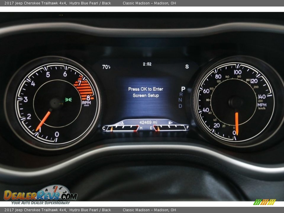 2017 Jeep Cherokee Trailhawk 4x4 Hydro Blue Pearl / Black Photo #8