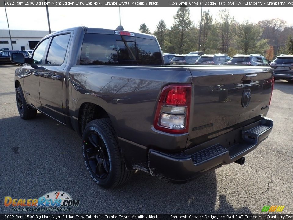 2022 Ram 1500 Big Horn Night Edition Crew Cab 4x4 Granite Crystal Metallic / Black Photo #7